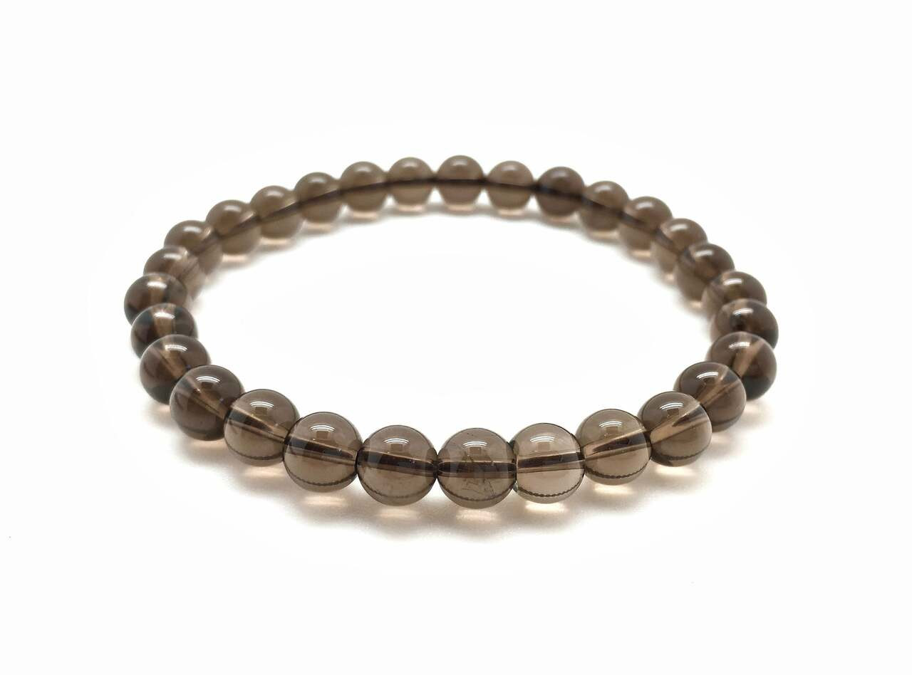 Sage Goddess Ground and Purify Smoky and Clear Quartz Bracelet, Clear Beads  For Bracelets - valleyresorts.co.uk